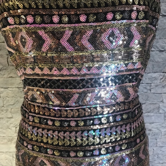 2/$30 FOREVER 21 | Sequin Dress | Pink & Black | M - Picture 5 of 8